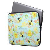 Honey Bee Blue Electronics Bag Laptopschutzhülle (Vorderseite Links)