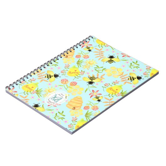 Honey Bee Blue Notizblock (Linke Seite)
