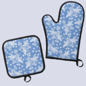 Honey Bee Blue Ofenhandschuh & Topflappen-Set