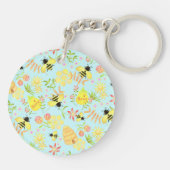 Honey Bee Blue Schlüsselanhänger (Rückseite)