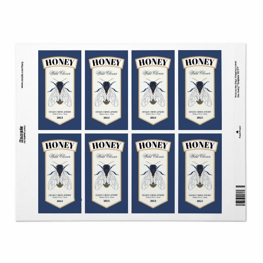 Honey Bee Blue und Gold (Vorne)