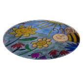 Honey Bee & Blume Chopping Board Schneidebrett (Ecke)