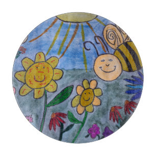 Honey Bee & Blume Chopping Board Schneidebrett