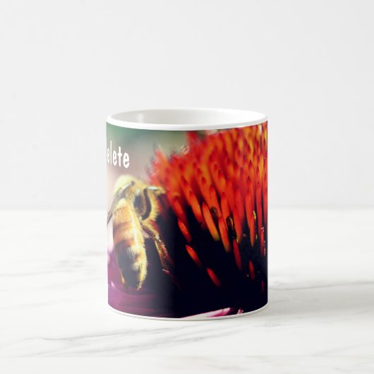 Honey Bee Blume Personalisiert Kaffeetasse (Mittel)
