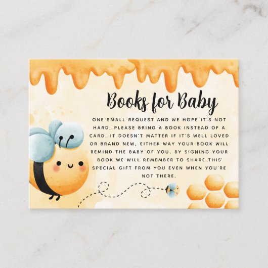 Honey Bee Book Request for Baby Insert (Vorderseite)