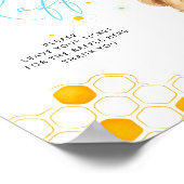 Honey Bee Boy Girl Baby Dusche Windelwanne Poster (Ecke)