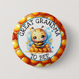 Honey bee Boy's Baby Shower Great Oma zu sein Button