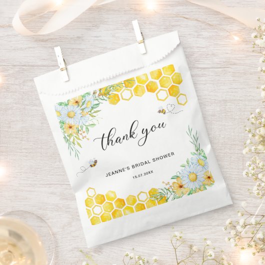 Honey Bee Brautparty vielen Dank Geschenktütchen (Ausgeschnitten)