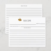 Honey Bee Bridal Shower Double Sided Recipe Card (Vorne/Hinten)