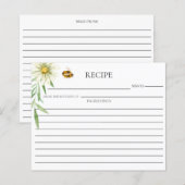 Honey Bee Bridal Shower Double Sided Recipe Card (Vorne/Hinten)
