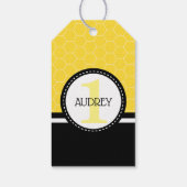 Honey Bee Bumblebee First Birthday Baby Shower Geschenkanhänger (Rückseite)