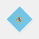 Honey Bee bumblebee retro gold polka-dot Serviette (Ecke)