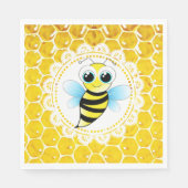 Honey Bee Bumblebee Themed Baby Dusche Napkins Serviette (Vorderseite)
