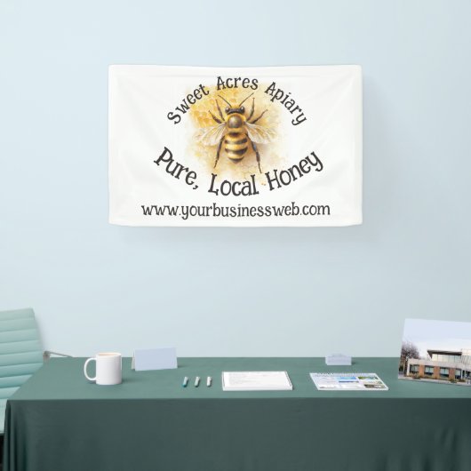 Honey Bee Business Apiary Honeybee Honeycomb Banner (Messe)