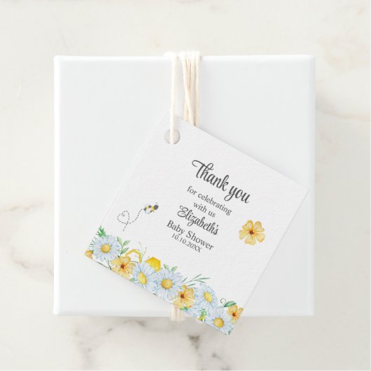 Honey Bee Chamomile Meadow Baby Dusche Danke Geschenkanhänger (Beispiel)