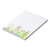 Honey Bee Chamomile Yellow Snapdragons Lined Notizblock (Rotiert)