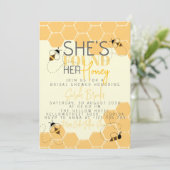 Honey Bee Comb Bridal Dusche Einladung (Stehend Vorderseite)