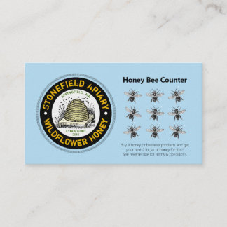Honey Bee Counter Light Blue Treuekarte