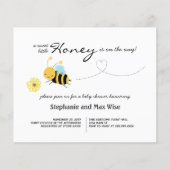 Honey Bee Couples Baby Shower Budget Einladung (Vorderseite)