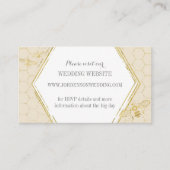 Honey Bee Cream Gold Custom Website Card Begleitkarte (Vorderseite)