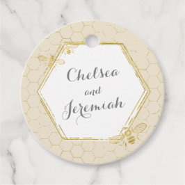 Honey Bee Cream Gold Individuelle Name Wedding Geschenkanhänger