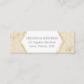 Honey Bee Cream Gold Muster Custom Address Card Mini Visitenkarte (Vorderseite)