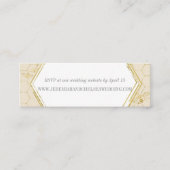 Honey Bee Cream Gold Muster Custom RSVP Card Mini Visitenkarte (Vorderseite)