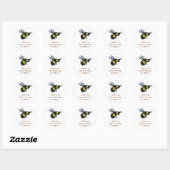 Honey Bee Custom Design Art Label Stickers (Blatt)