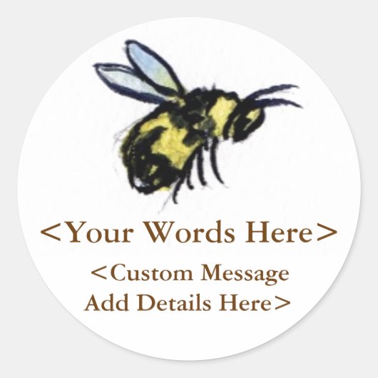 Honey Bee Custom Design Sticker Etiketten oder Dec (Vorderseite)