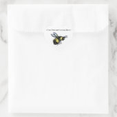 Honey Bee Custom Insect Art Decal Heart Stickers (Tasche)