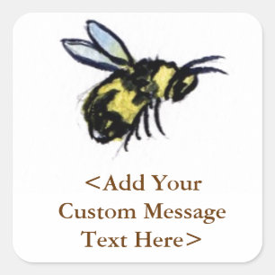 Honey Bee Custom Insect Art Label Aufkleber