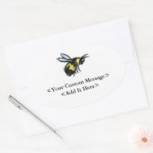 Honey Bee Custom Insect Art Oval Bug Stickers (Umschlag)