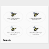 Honey Bee Custom Insect Art Oval Bug Stickers (Blatt)
