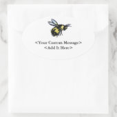 Honey Bee Custom Insect Art Oval Bug Stickers (Tasche)