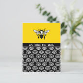 Honey Bee Custom Postkarte (Stehend Vorderseite)