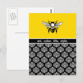 Honey Bee Custom Postkarte (Vorne/Hinten)