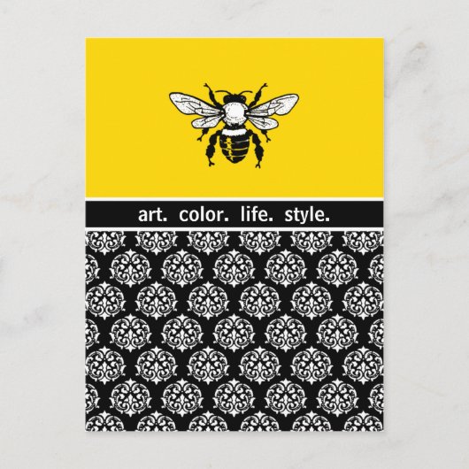 Honey Bee Custom Postkarte (Vorderseite)