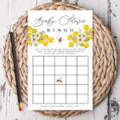 Honey Bee & Daisy Baby Bingo Paper Bingo Card Flyer