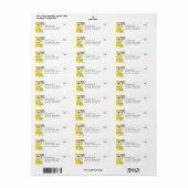Honey Bee & Daisy Return Address Label (Vorne)