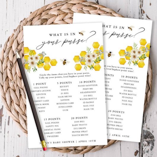 Honey Bee & Daisy Was ist in Ihrer Handykarte? Flyer