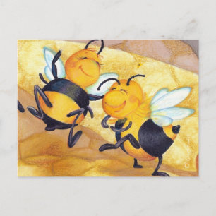 Honey Bee Dance / Postcard Postkarte