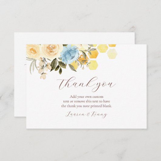 Honey Bee Danke, Cards Dankeskarte (Vorne/Hinten)