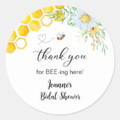 Honey Bee Danke für das Bienenspiel hier Runder Aufkleber (Vorderseite)