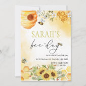 Honey Bee Day Themed Birthday Party Einladung (Vorderseite)