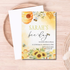 Honey Bee Day Themed Birthday Party Einladung