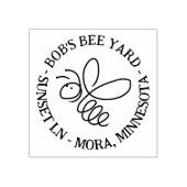Honey Bee Doodle Lässig handgeschriebener Text Api Gummistempel (Prägung)