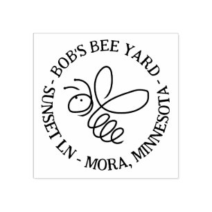 Honey Bee Doodle Lässig handgeschriebener Text Api Gummistempel