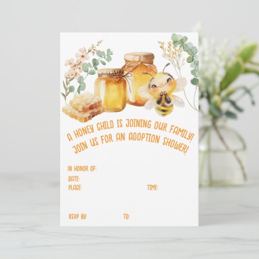 Honey Bee Einladung (Stehend Vorderseite)