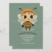 Honey Bee Einladung (Vorne/Hinten)