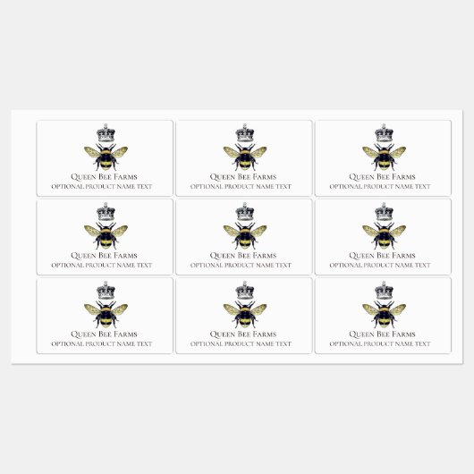 Honey Bee Etiketten (Blatt)